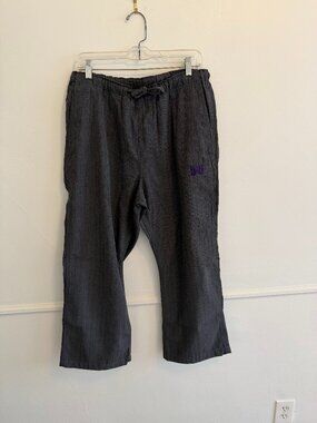 Needles Grey Stripe Drawstring Pants